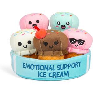5 Emotional Support Ice Cream By Relatable Cuddly Stuffed Animals With Basket